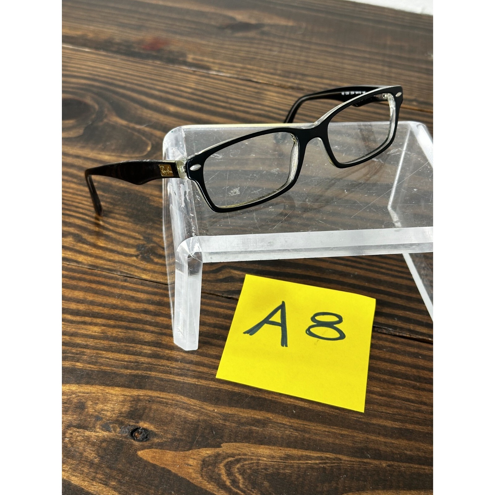 Ray-Ban Optics Rb5206-2034 Unisex Polished Black On Transparent Eyeglasses Frame
